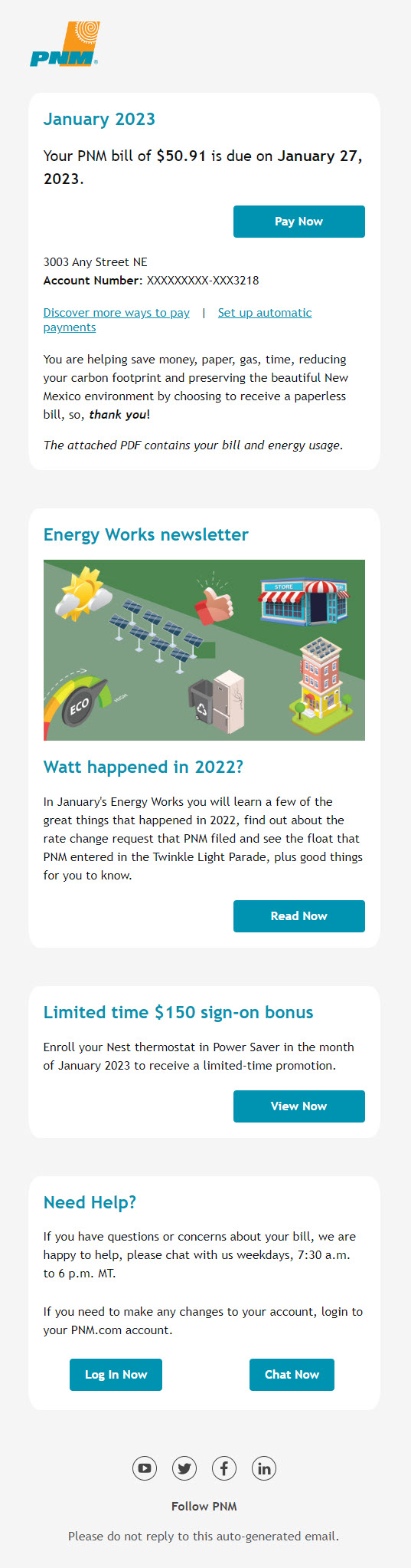 Paperless Bill Email Example